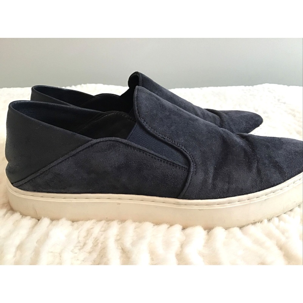 Vince Shoes Women's Size US 8 EUR 38 Sneaker Slip On Garvey Blue Suede Leather